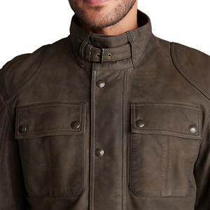 Custom <b>Men's</b> <b>Leather</b> <b>Jacket</b> Wholesale Genuine Cowhide Lambskin Coat Premium OEM Factory Direct Bulk Price - Product Image 6