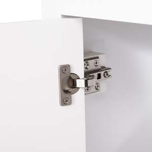 69 ''bianco Freestanding 3-Tier armadietto a porta doppia porta libreria da cucina torre di lino Buffet per il bagno di casa e ufficio 3 livelli - Product Image 2