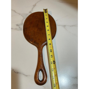 Handmade Wooden <b>Handheld</b> Vanity <b>Mirror</b> Round Makeup <b>Mirror</b> Natural Wood Handle Vintage Dressing <b>Mirror</b> Rustic Beauty <b>Mirror</b> Home - Product Image 3