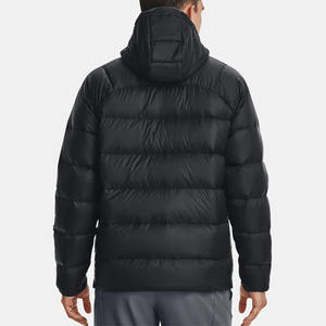 Blouson d'hiver pour homme, coupe classique, matelassé, chaud, coupe-vent, imperméable, à capuche, col montant, en toile respirante - Product Image 2