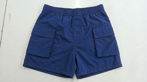 Shorts Cargo Verdes Sólidos para Mujer, Cintura Elástica, con Bolsillos, Corte Holgado, para Verano - Product Image 2