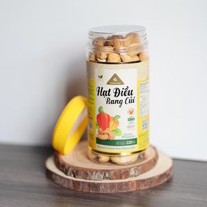 Yellow Lid Jar 220g Premium Organic Flavor Unique Buttery Salty Roasted Cashew <b>Nuts</b> W180 12 Months Shelf Life Dong Phu Vietnam - Product Image 2