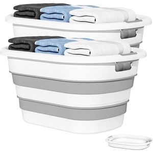 Cesto per Bucato Pieghevole in Plastica da 43L (11,5 Galloni), Contenitore Pop-Up per Biancheria/Immagazzinamento, Design Grande e Richiudibile - Product Image 1