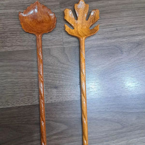 Cuillère à dessert en bois du Vietnam, cuillère à servir artisanale, vaisselle de cuisine, articles de cuisine artisanaux du Vietnam - Product Image 1