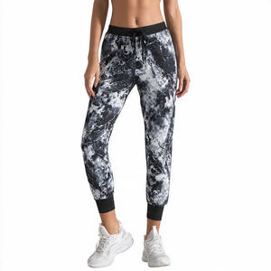 Legging de compression imprimé à taille haute avec cordon de serrage, séchage rapide, effet ventre plat pour femme - Product Image 6