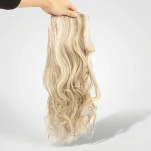 Peluca Larga Ondulada Honey Cascade Sin Pegamento, Cabello Indio Remy Rubio Miel, Base de Seda Doble Densidad, 100% Densidad, Longitud Personalizable - Product Image 1
