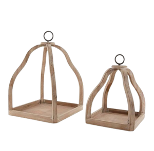 Ensemble de deux lanternes islamiques en bois écologiques personnalisables, design lune indienne LED, pour cadeaux promotionnels MULTI CRAFT - Product Image 2