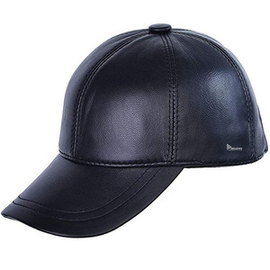 Casquette de baseball en cuir pleine fleur réglable sans boucle, logo personnalisé, qualité supérieure, chapeau décontracté et tendance - Product Image 6