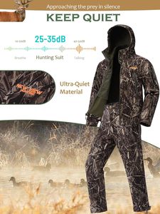 Ensemble veste et pantalon de chasse camouflage NeKnew, softshell imperméable, vêtements d'extérieur pour homme, vêtements de chasse d'hiver - Product Image 5