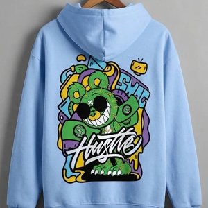 Sudadera con capucha al por mayor de la mejor calidad para hombre, sudadera con capucha corta de alta calidad, sudadera con capucha estampada de alta calidad - Product Image 2