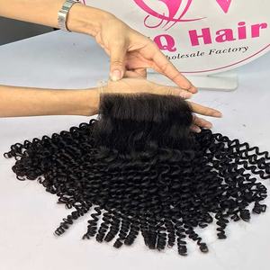 Top Quality Wholesale <b>Curly</b> <b>Bundles</b> 100% Human Brazilian Hair Cuticle Aligned Hair Extensions Weft - Product Image 2