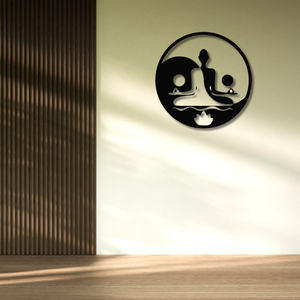 Silueta Minimalista de Buda en Metal para Colgar en la Pared, Arte Decorativo para Decoración del Hogar de Inspiración Zen Contemporánea, Precio de Exportación - Product Image 3