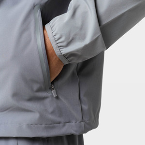 Nouvelle conception OEM, logo personnalisé, ensembles de coupe-vent sportifs pour hommes, veste coupe-vent légère à séchage rapide et short, ensemble de jogging d'été - Product Image 6