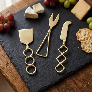Elegant Metal Cheese Knife Set Portable Design for Modern Kitchen Dining Room Charcuterie <b>Board</b> Cheese Serving <b>Tools</b> - Product Image 5