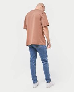 Jean slim homme bleu moyen, coupe ajustée, aspect impeccable, denim extensible doux, lavage classique, jean streetwear élégant, coupe conique confortable - Product Image 2