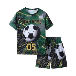 Jupe de football grande taille avec logo personnalisé et numéros d'équipe, 100 % polyester, imprimée par transfert thermique, respirante, pour le sport et le fitness - Product Image 1