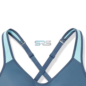 Sujetador Deportivo de Yoga con Soporte Medio y Efecto Push-Up para Mujer, Tallas Grandes, Sin Costuras, Transpirable, con Logotipo a Cuadros en la Parte Delantera, Tejido de Spandex/Nylon - Product Image 2