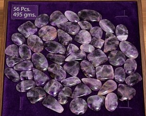 Lot de cabochons en améthyste naturelle, pierres précieuses lisses et polies, formes variées, pierres de quartz violettes pour la fabrication de bijoux - Product Image 4