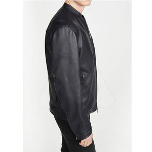 2026 Créez Votre Propre Blouson en Cuir Homme de Haute Qualité Col Montant Écologique Respirant Manches Longues Meilleur Prix - Product Image 4