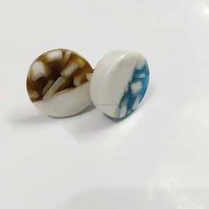 Bouton de porte en terrazzo brun noir personnalisé poignée en résine pour armoires de cuisine et armoires Design noir - Product Image 3