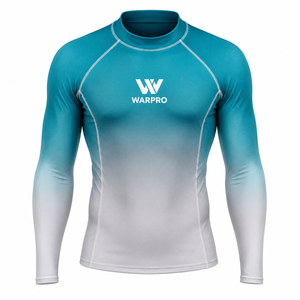 เสื้อรัดกล้ามเนื้อผู้ชายแบบกำหนดเอง แขนยาว ป้องกันรังสียูวี แห้งเร็ว สำหรับ MMA BJJ ยิม ฟิตเนส ชุดกีฬาซับลิเมชั่น - Product Image 1