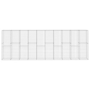 Pared de gaviones con cubierta de acero galvanizado 236,2 \ "x 19,7 \" x 78,7 \ "para paisajismo y terraza - Product Image 3