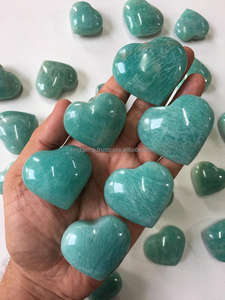 Vente en gros de pierre précieuse Reiki en forme de cœur d'amazonite en cristal naturel Pierre semi-précieuse artisanale Feng Shui sculptée en pierre entière - Product Image 6