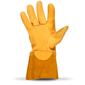 Guantes de Soldadura de Primera Calidad con Logotipo, de Piel de Cabra, Forro de Algodón, Ecológicos, Protección Contra Salpicaduras de Metal Fundido para Exteriores - Product Image 3