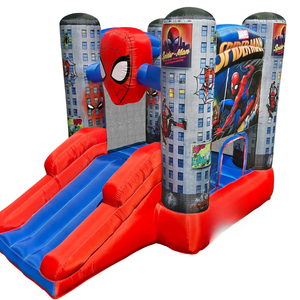 Castillo Inflable con Tobogán de Spiderman, PVC Ecológico, para Uso Comercial en Interiores, Jardín de Infancia, Parque de Trampolines, Estructura de Juego para Niños - Product Image 3