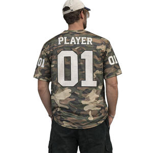 Camiseta de Fútbol Americano con Malla de Camuflaje, Estilo Urbano, Deportiva, Transpirable, de Poliéster, Fabricación Personalizada OEM - Product Image 4