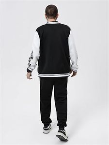 Stylish Streetwear Letterman <b>Jacket</b> – Oversized Varsity Bomber with Soft Fabric, Ribbed Cuffs Casual Urban Fashion for <b>Men</b> and - Product Image 2