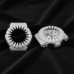 Kit de modification de montre de luxe analogique GA2100 personnalisé, style CasiOak, avec boîtier en métal glacé de 5 mm, amélioration de la montre G-Shock, Moissanite - Product Image 4