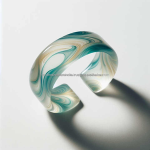 Collection of Explore Our Exclusive Artisanal Epoxy Resin Bangle <b>Bracelets</b> Showcasing Unique Vintage <b>Inspired</b> Designs in Rich - Product Image 4