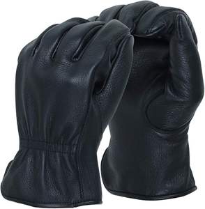 Guantes de Cuero de Piel de Ciervo Negra de Grano Completo para Hombre - Product Image 2