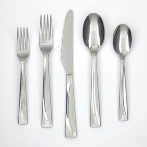 Stylish stainless steel metal cutlery set durable rust resistant flatware utensils for dining <b>table</b> kitchen restaurant hotel use - Product Image 1
