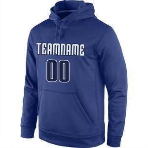 Custom Navy Blue Gold Sublimation Hoodie Personalized Team Name Number Sports <b>Pullover</b> Sweatshirt for Football Soccer Jersey Kit - Product Image 5