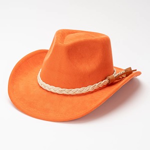 European and American Suede Cowboy <b>Hat</b> Bull Head Accessories National Style Retro Felt Jazz <b>Hats</b> <b>Western</b> Cowboy <b>Hat</b> - Product Image 2