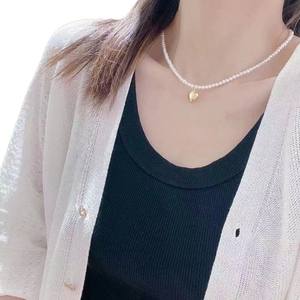 Collar de Perlas de Agua Dulce Estilo Instagram, 4-5mm, Casi Redondas, Diseño Tridimensional Limpio - Product Image 5