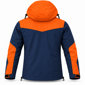 Veste d'hiver softshell à capuche pour homme, marque privée OEM, doublure polaire, color block, multi-poches, pour l'escalade, la randonnée, les voyages en plein air - Product Image 3