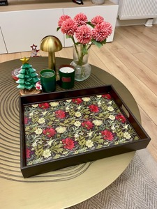 Bandeja de Madera con Estampado Geométrico, Bandeja de Madera Moderna con Diseño Impreso para Decoración del Hogar de Jóvenes Adultos, Bandeja para Servir al por Mayor - Product Image 3