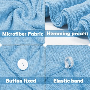 Serviette turban absorbante en coton tissé à rayures rafraîchissantes, jetable, à séchage rapide, écologique, pour femmes, usage domestique, vente en gros - Product Image 5
