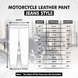 Custom Unisex Genuine Cowhide Leather Waterproof <b>Plus</b> <b>Size</b> Biker Pants Full Grain Motorcycle Riding Lace up Side YKK Zipper - Product Image 6