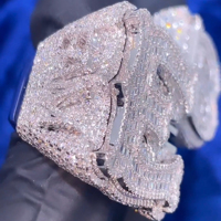 Bague de luxe pour homme RB Gems en argent 925, forme lettre, style Hip Hop, sertie de moissanite taille brillant, certifiée IGI, pour mariage et soirée