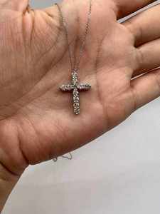 Pendentif croix en argent moissanite RAMDUT IMPEX HP-65, style HIPHOP de luxe, idéal pour les fêtes, événements, bijou religieux, cadeau personnalisé, usage quotidien - Product Image 4