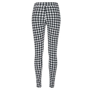 Leggings de yoga taille haute longueur intégrale, motif pied-de-poule, extensibles dans les quatre sens, en Spandex et Polyester, taille élastique - Product Image 3