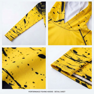 Maillot de bateau à manches longues et à capuche de qualité supérieure, avec des motifs personnalisés, approuvé UPF 50, pour les tournois de pêche, unisexe - Product Image 6