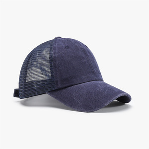Classic Mesh Trucker <b>Hat</b> Washed Baseball Cap Breathable Adjustable Snapback for Everyday Wear Baseball Cap Mesh Back OEMODM - Product Image 5