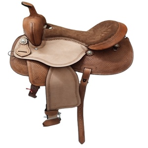 Selle Western en cuir tanné de qualité supérieure, motif tressé fait main |   Selle d'équitation confortable |   Ensemble de selle de cheval de qualité supérieure. - Product Image 1