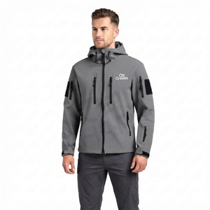 Veste Softshell imperméable et coupe-vent de haute qualité avec logo personnalisé pour hommes, idéale pour la randonnée et la pêche en plein air - Product Image 4