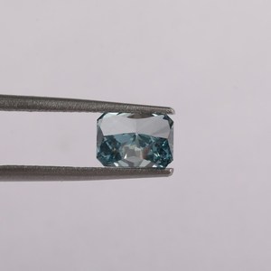 Pierre précieuse Moissanite synthétique de laboratoire de 1,01 à 3,01 carats, taille radiant, couleur bleu clair personnalisée, pour la fabrication de bijoux, charme unique - Product Image 5
